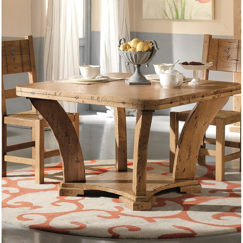 Loon Peak Jacobs Extendable Solid Wood Dining Table Wayfair